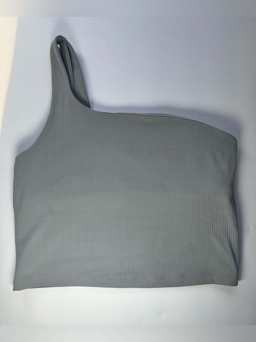 Ribbed Nulu Asymmetrical Yoga Tank Top Light Support, A/B Cup Size 6 [approx]